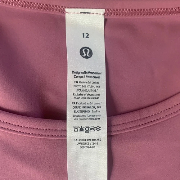 Lululemon Nulux Racerback Cropped Run tank 6,10,12 Velvet Dusk - Picture 10 of 10